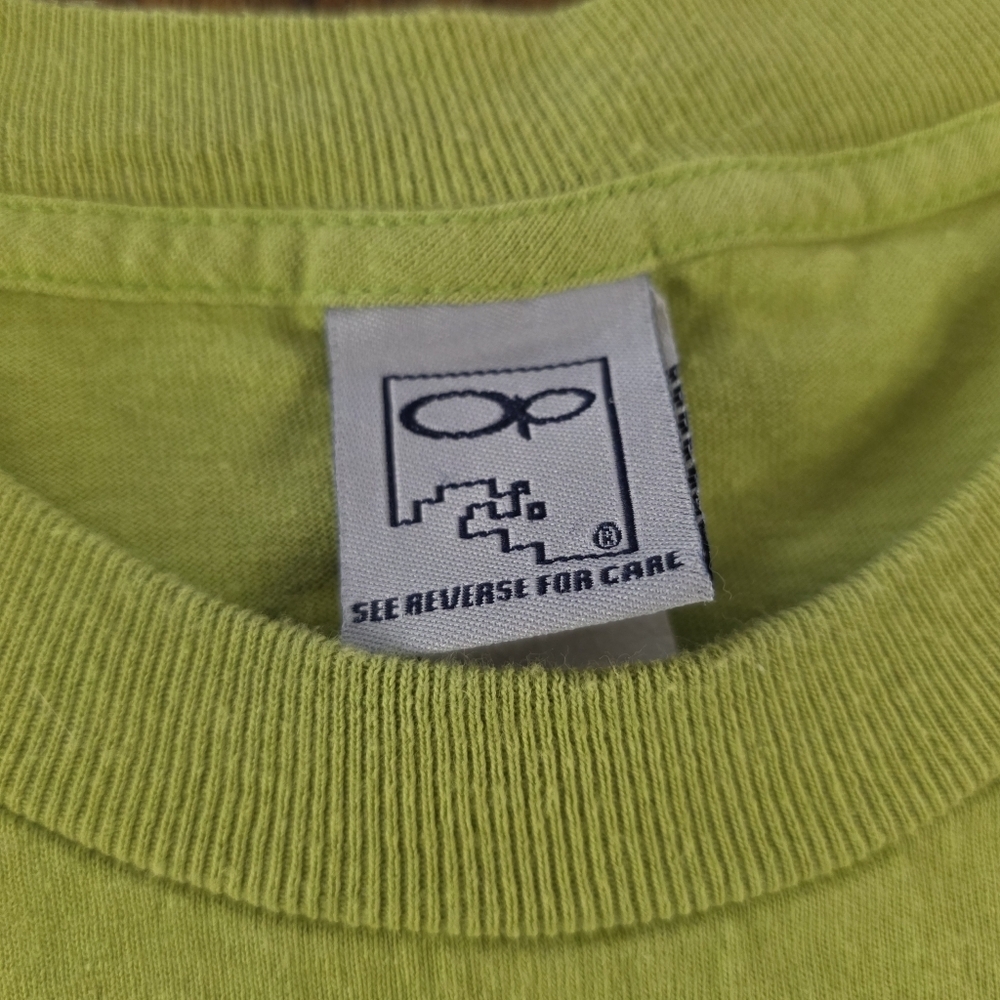 Vintage OP International Boarding Company Green T-Shirt Men’s Size L Surf Skate - Picture 5 of 7